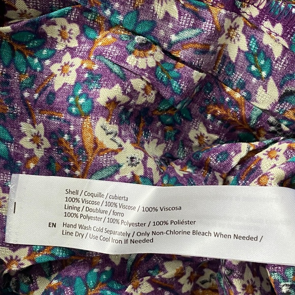 Band of the free Caroline Purple floral crossover mini dress size small - Picture 8 of 8